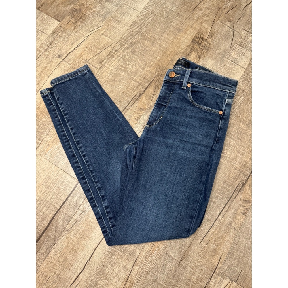 Banana Republic Mid-Rise Skinny Jeans Women 27 Dark Wash Premium Denim Stretch
